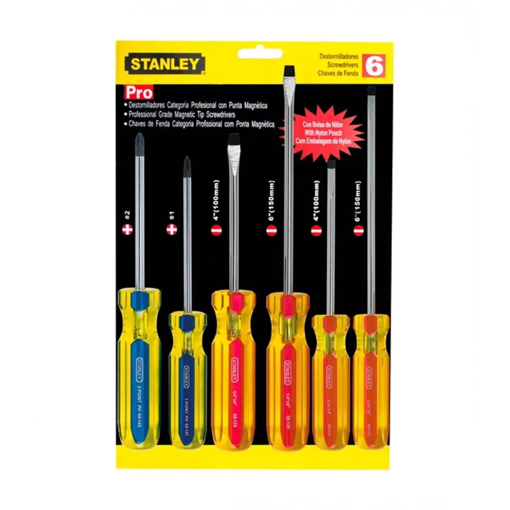 Imagen referencial de jgo. destornilladores 6 pz
