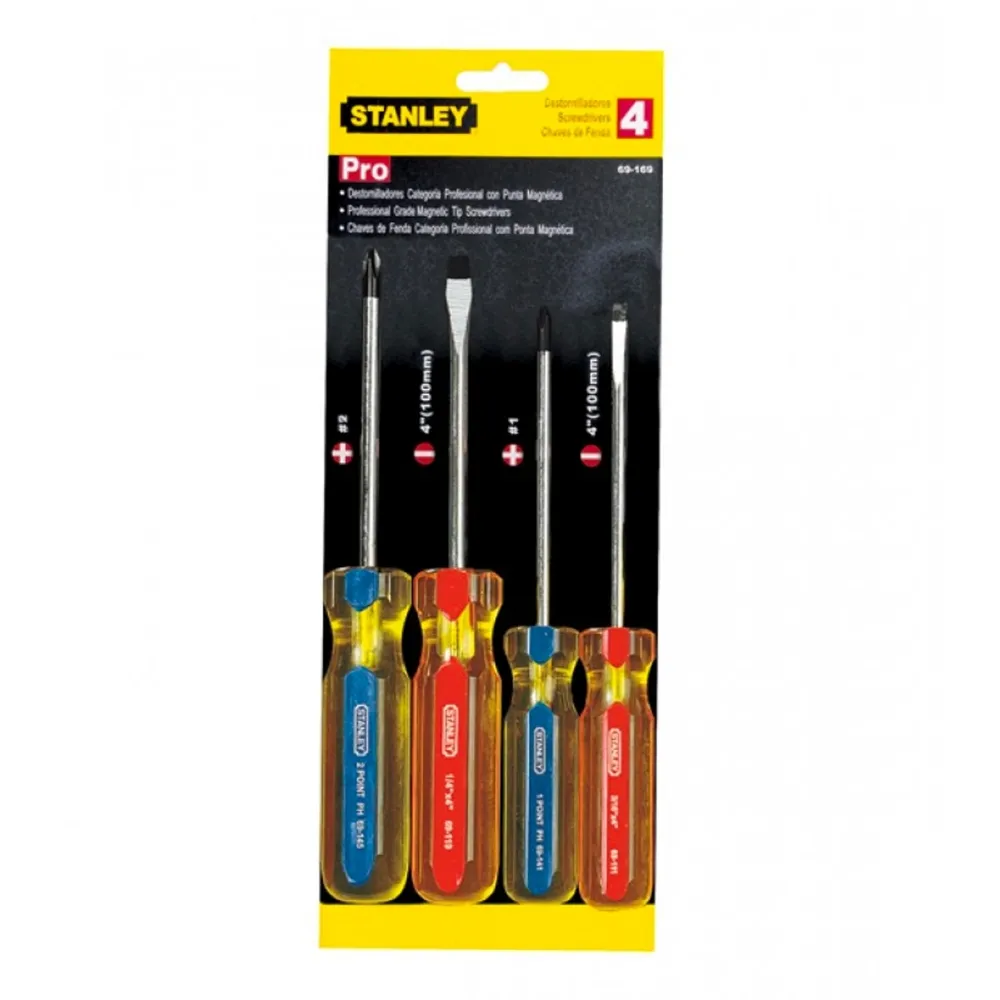 Imagen referencial de jgo. destornilladores 4 pzs